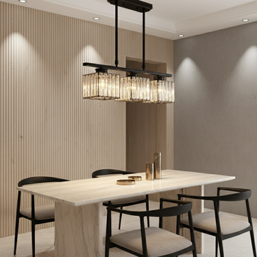 Gallery Collection | Kitchen Pendant Lighting with Faceted Glass Shades Pendant Lights