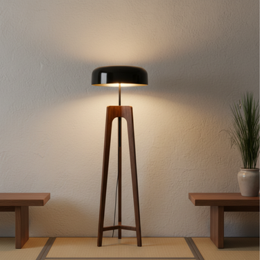 ArborWood | Elegant Modern Wooden Tripod Floor Lamp for Living Room Lighting