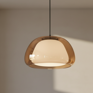 Modern Glass Pendant Light - Adjustable Dome Design for Kitchen Island Ceiling Light