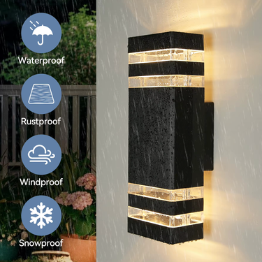 Elegant Outdoor Wall Light Sconce - Modern LED Lantern for Patios Outdoor Lighting