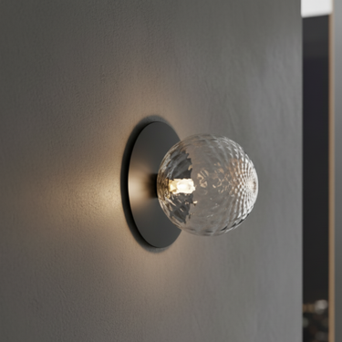 Poli Luxe Flush Mount Ceiling and Wall Light - Elegant LED Design with Crystal Accents Lighting