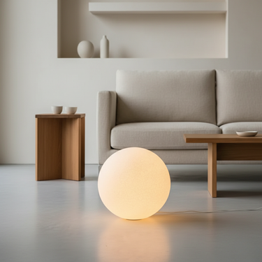 LunaBall | Elegant Modern Resin Globe Floor Lamp for Living Room Floor Lamps