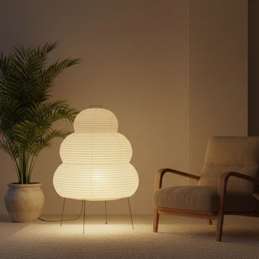 Elegant Round Table and Floor Lamp - Warm Glow Bedroom & Living Room Lighting Lamps