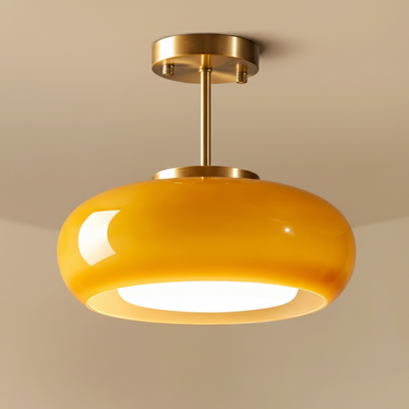 Scandinavian Minimalist Pendant Lamp - Elegant Brass and Glass Pendant Lighting Pendant Lights