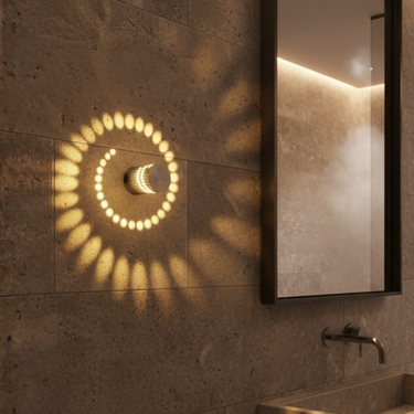 Cylindrical LED Wall and Ceiling Light - Colorful Spiral Effect Sconce for Modern Decor Wall Lights