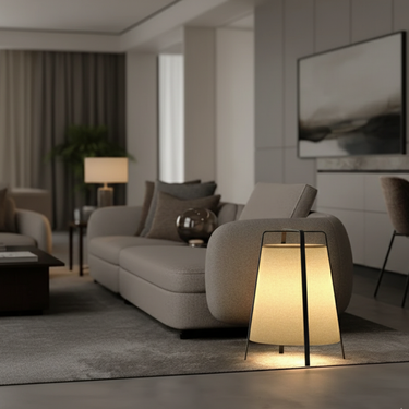 LumosShade | Modern Fabric Shade Floor & Table Lamp for Elegant Ambiance Floor Lamps