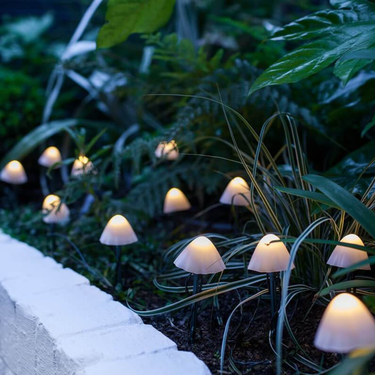 MushroomGlow | Decorative Mushroom Solar String Lights for Outdoor Patio or Garden Decor
