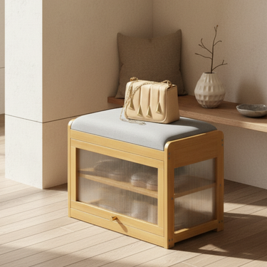 Vintage Shoe Storage Bench - 2-Tier Entryway Bench with Organizer Benches