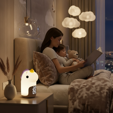 Magical Unicorn LED Night Light & Alarm Clock for Kids