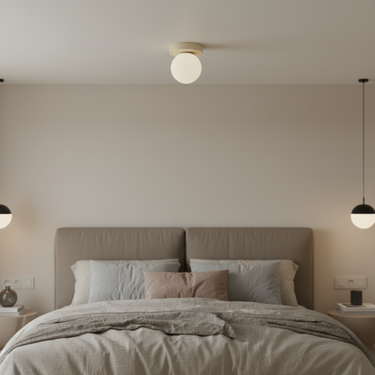 Nordic Minimalist Wall & Ceiling Light - Frosted Glass Globe Sconce for Modern Spaces Lighting