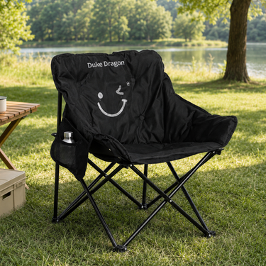 Minimalist Outdoor Folding Camping Chair with Backrest & Padded Cushion