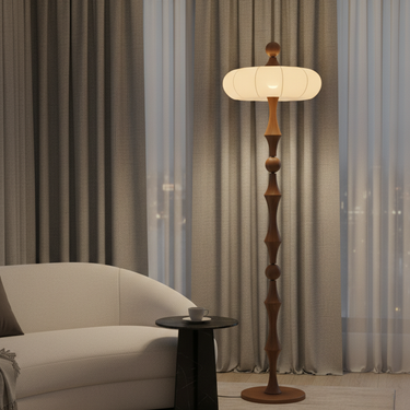 Milo Modern Floor Lamp - Sculptural Retro Design for Living Room with Soft Glow Floor Lamps