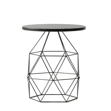 Linea Black Side Table - Modern Minimalist Design for Living Room & Bedroom Side Table