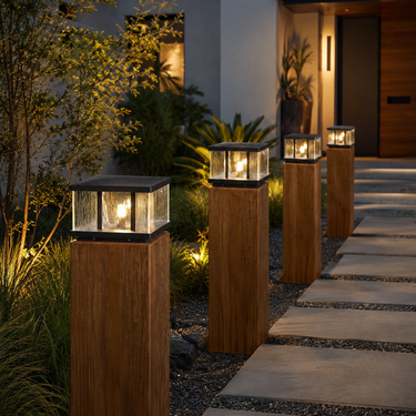 Modern Outdoor Pillar Light - Waterproof Aluminum Pillar Lamp for Pathways Outdoor Lighting