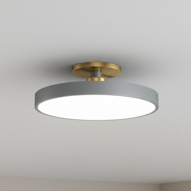 Datum Flush Mount Ceiling Light - Modern Two-Tone LED Fixture with Dimmable Option Lighting