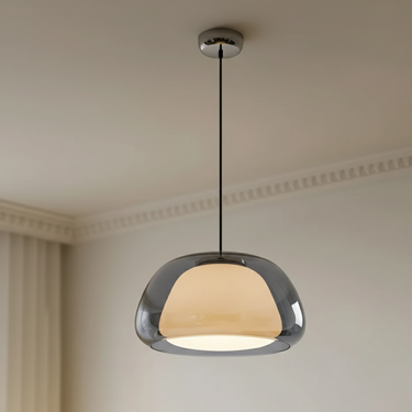 Modern Glass Pendant Light - Adjustable Dome Design for Kitchen Island Ceiling Light