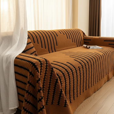 Heritage Plush Tufted Couch Cover - Vintage Sofa Protector with Non-Slip Backing Sofa Cover
