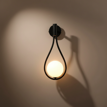 Elegant Pearl Wall Sconce - Modern Teardrop Design for Bathroom and Living Room Wall Light