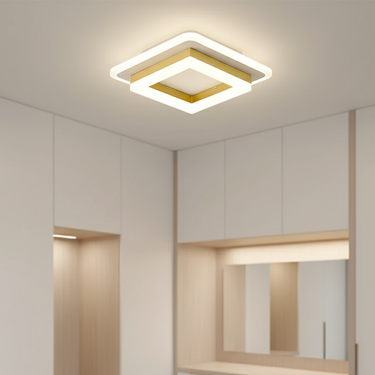 Modern Bezel LED Flush Mount Ceiling Light with Dual Illumination Lighting