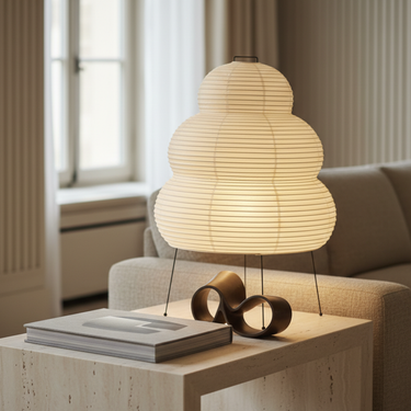 Elegant Round Table and Floor Lamp - Warm Glow Bedroom & Living Room Lighting Lamps