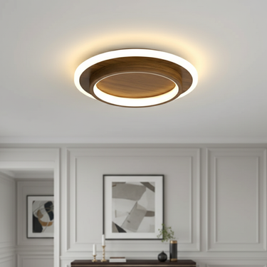 Modern Float Flush Mount Ceiling Light - Dual-Light Halo Illumination Flush Mount Ceiling Lights