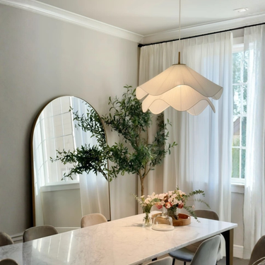 Avelune Elegant Pendant Light I Adjustable Pendant Lighting with Soft Diffused Illumination for Bedroom or Kitchen Ceiling Light