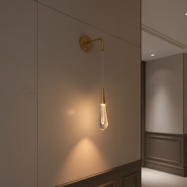Elegant Crystal Wall Light Sconce with Warm White LED for Modern Interiors Wall Lighting