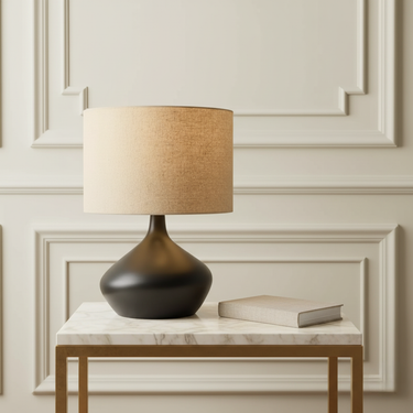 Obsidia | Elegant Organic Minimalist Table Lamp for Living Room Lamps & Light Fixtures