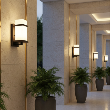 Elegant Outdoor Wall Lantern - Metal Frame, IP65 Waterproof Sconce Outdoor Lighting