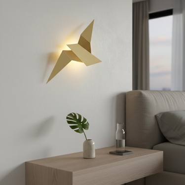 Akaru Origami Wall Light - Sculptural LED Sconces with Japanese Design Wall Lighting