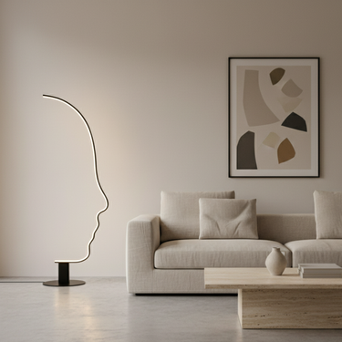 Silhouette No. 1 - Unique Human Face Design for Living Room & Bedroom Floor Lamps