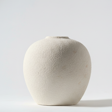 Aurea - Tall White Ceramic Vase with Sculptural Design for Home Decor Vases