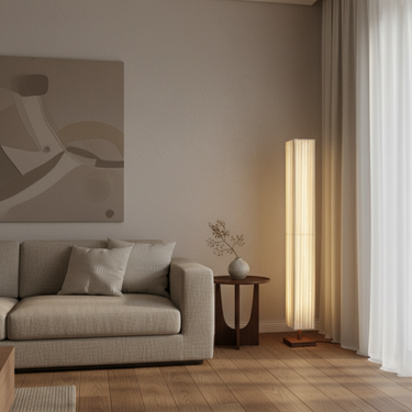 Hikari | Elegant Modern Japanese Floor Lamp with Soft Warm LED Light Lighting