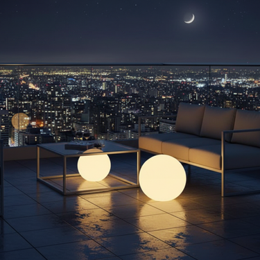 SphereGlow | Stylish Eco-Friendly Modern Ball Lamp with 16 Color Options Floor Lamps