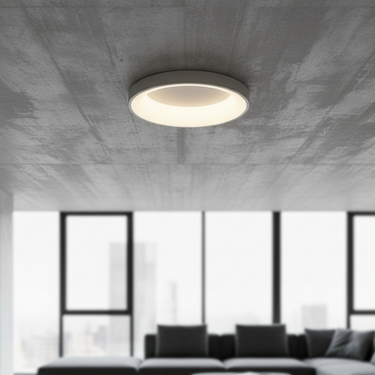 Atoll Flush Mount Ceiling Light - Modern Minimalist LED Fixture with Soft Glow Lamps & Lighting