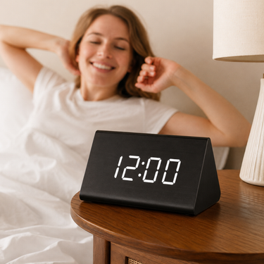 EloraClock - Digital Light Alarm Clock with Sound Control & HD Display