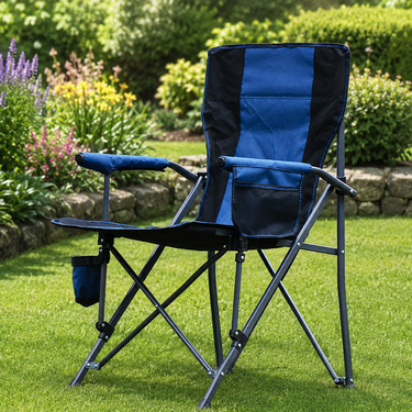 Durable Folding Camping Chair with Backrest & Armrests for Camping & Outdoors