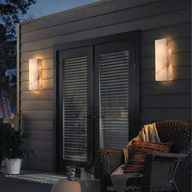 Modern LED Outdoor Wall Light - Natural Stone Waterproof Design Wall Lights
