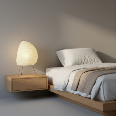 Akari Washi Table Lamp - Elegant Nightstand Lamp with Soft Ambient Glow Lamps