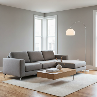 Contemporary Arc Floor Lamp - Modern Dome Shade for Living Room Decor Floor Lamp