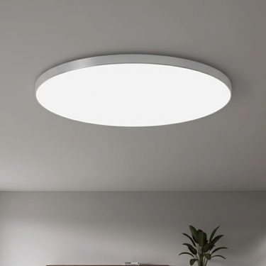 Sheen Ultra-Slim Round Flush Mount Ceiling Light with LED Illumination for Living Room or Bedroom Ceiling Lights