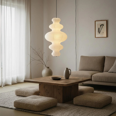 Akari Juni - Handcrafted Rice Paper Pendant Lamp for Kitchen Lighting Lighting