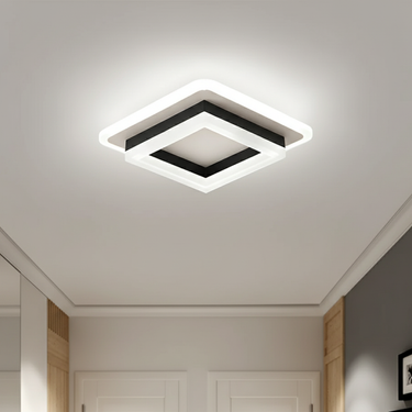 Modern Bezel LED Flush Mount Ceiling Light with Dual Illumination Lighting