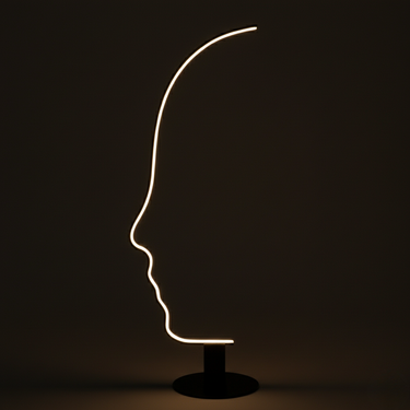 Silhouette No. 1 - Unique Human Face Design for Living Room & Bedroom Floor Lamps