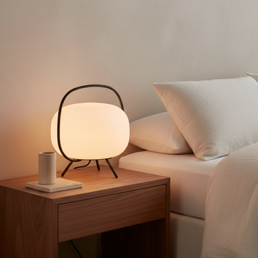 KumoLight | Elegant Minimalist Frosted Glass Table Lantern for Ambient Illumination Table Lamps