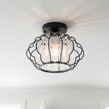 CrystalLume | Elegant Modern Flush Mount Ceiling Light Fixture Lighting