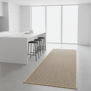 PureStep - Woven Kitchen Mat with Non-Slip Rubber Backing, Washable & Water Absorbent Floor Rug for Modern Home Decor Mats