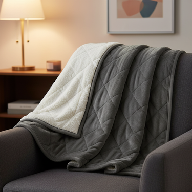 Søvna Balans - Heavyweight Sherpa Therapy Blanket for Restful Sleep Blanket