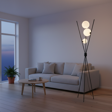 Linea Orbital | Modern Dimmable LED Moon Design Table and Floor Lamp Lamps