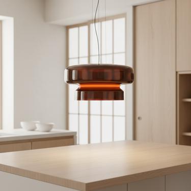 Chroma Glass Pendant Light - Two-Tiered Design for Kitchen Island & Dining Lighting